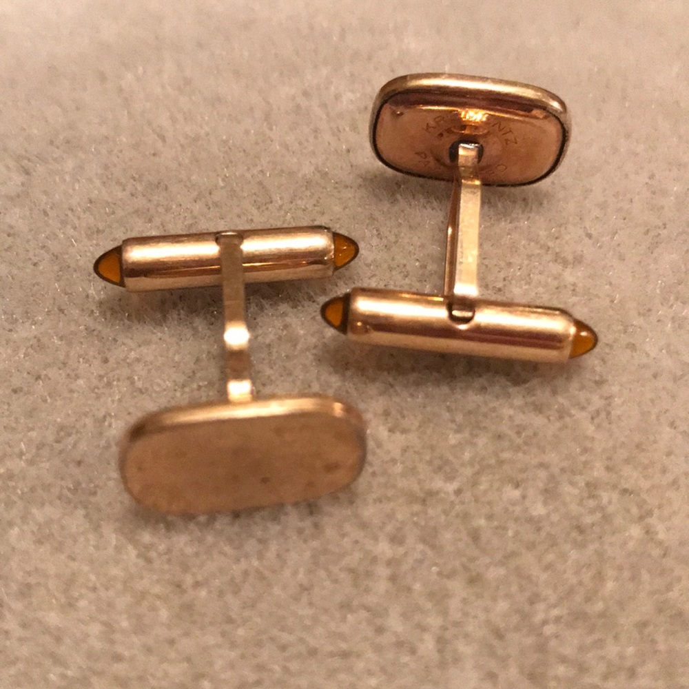 Vtg Krementz Engravable Blank Cufflinks